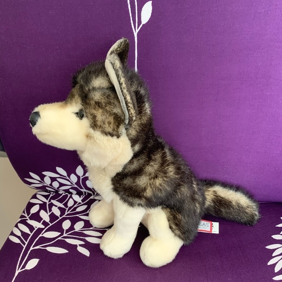 11” Douglas: The Cuddle Toy Plush Wolf - Picture 3 of 4